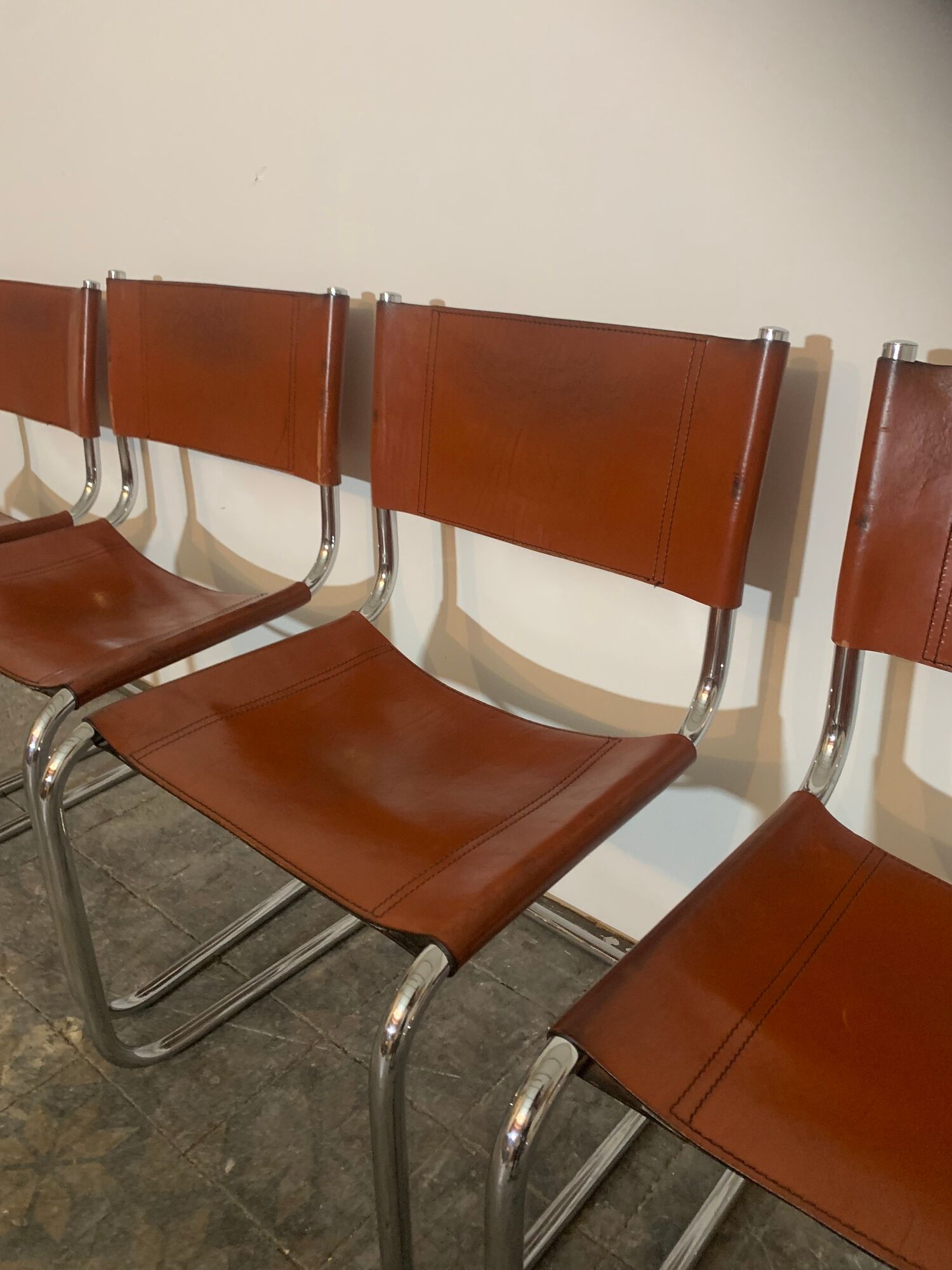 Suite of 6 designer chairs Fasem design