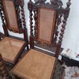 5 chaises style Louis XIII