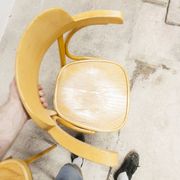 Set of 4 bistro armchairs with armrests from the 1960s.