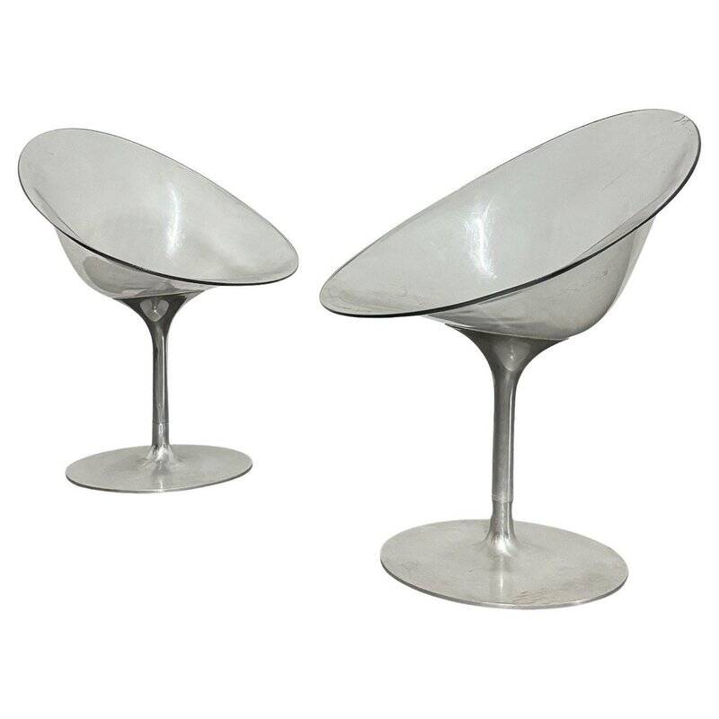 Space Age Eros Armchairs by Philippe Starck for Kartell, 1970s, Set of 2