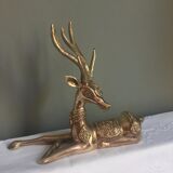 Vintage brass royal deer