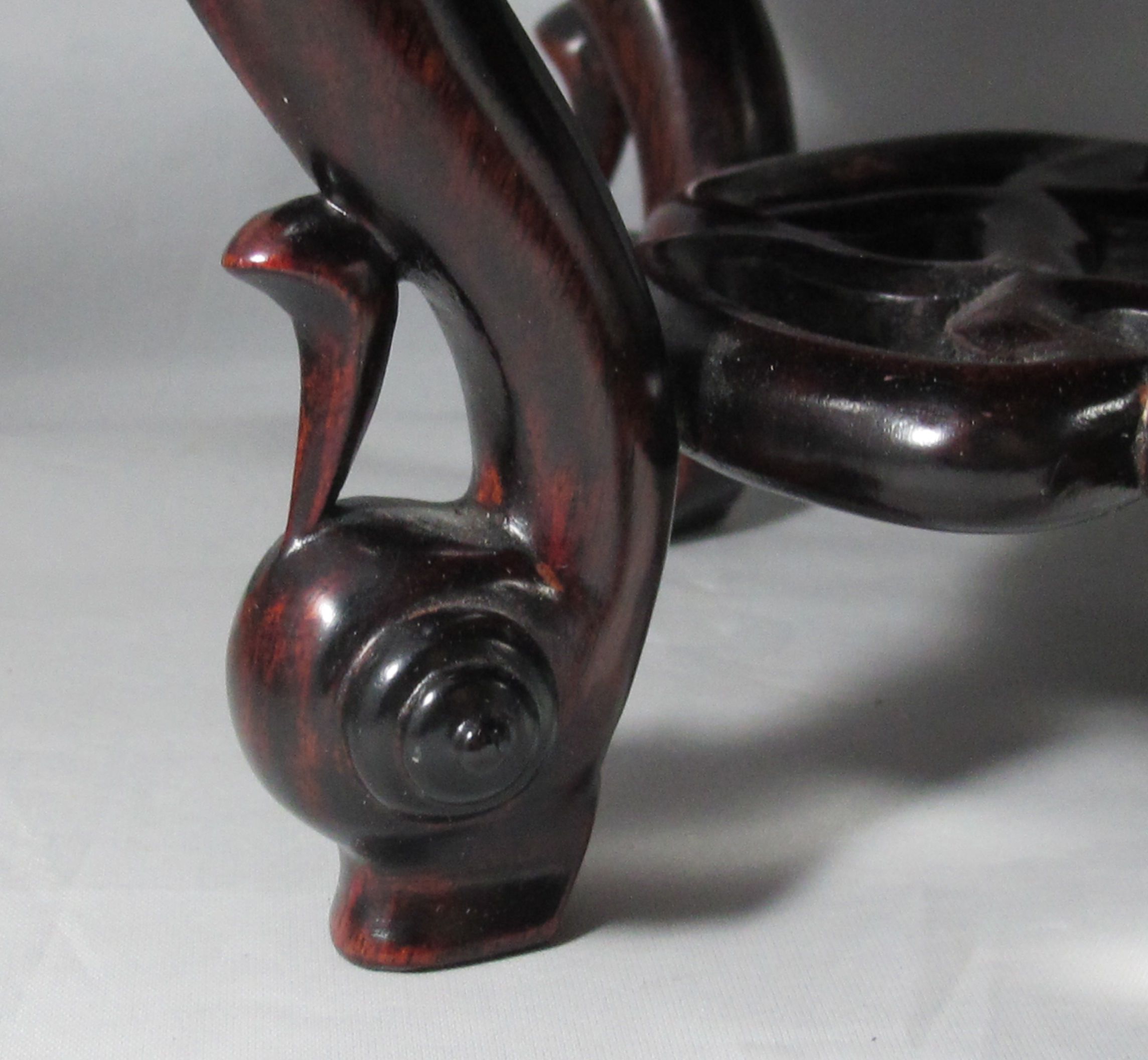 Wooden base for vase China, Japan