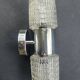 Chrome metal wall lamp with double vintage lighting