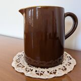 Glazed stoneware pitcher