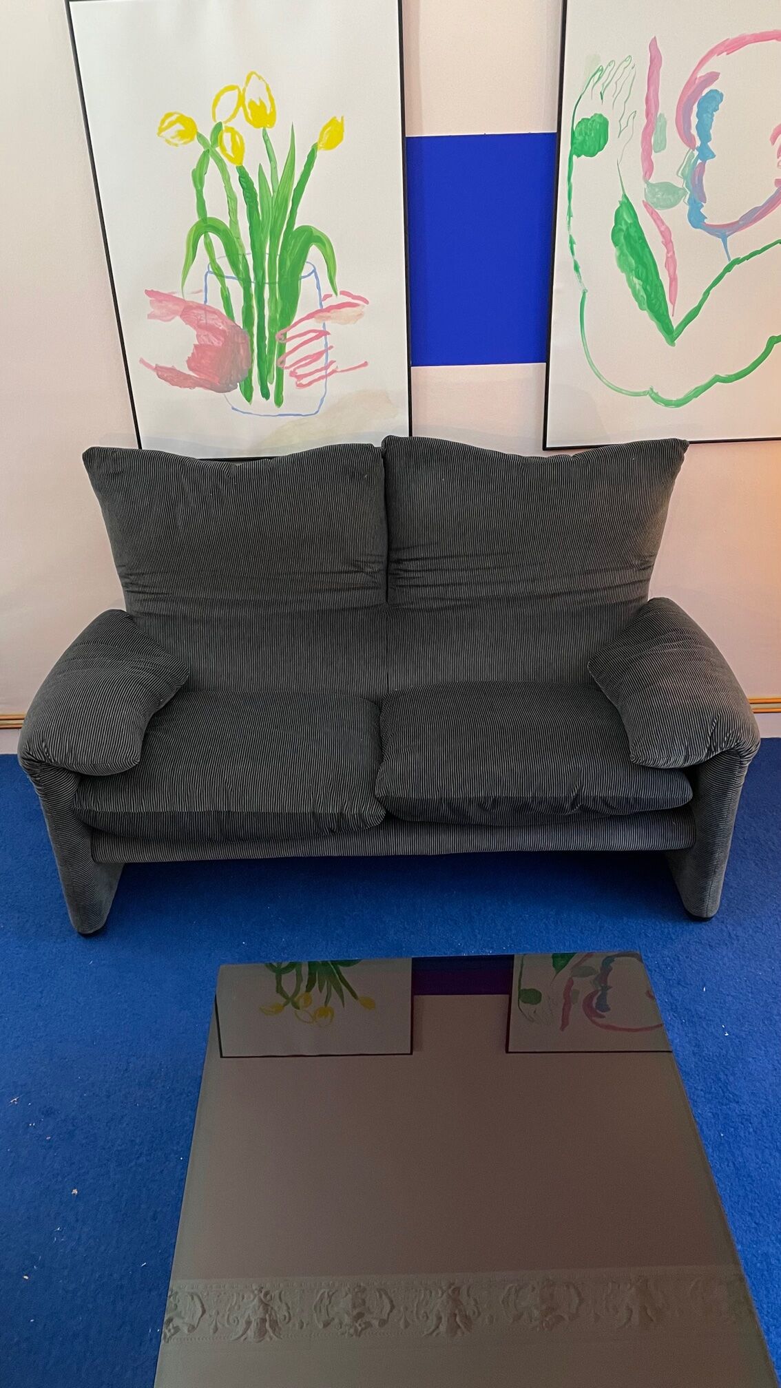 Maralunga sofa 2 seats Cassina edition 80s/90s