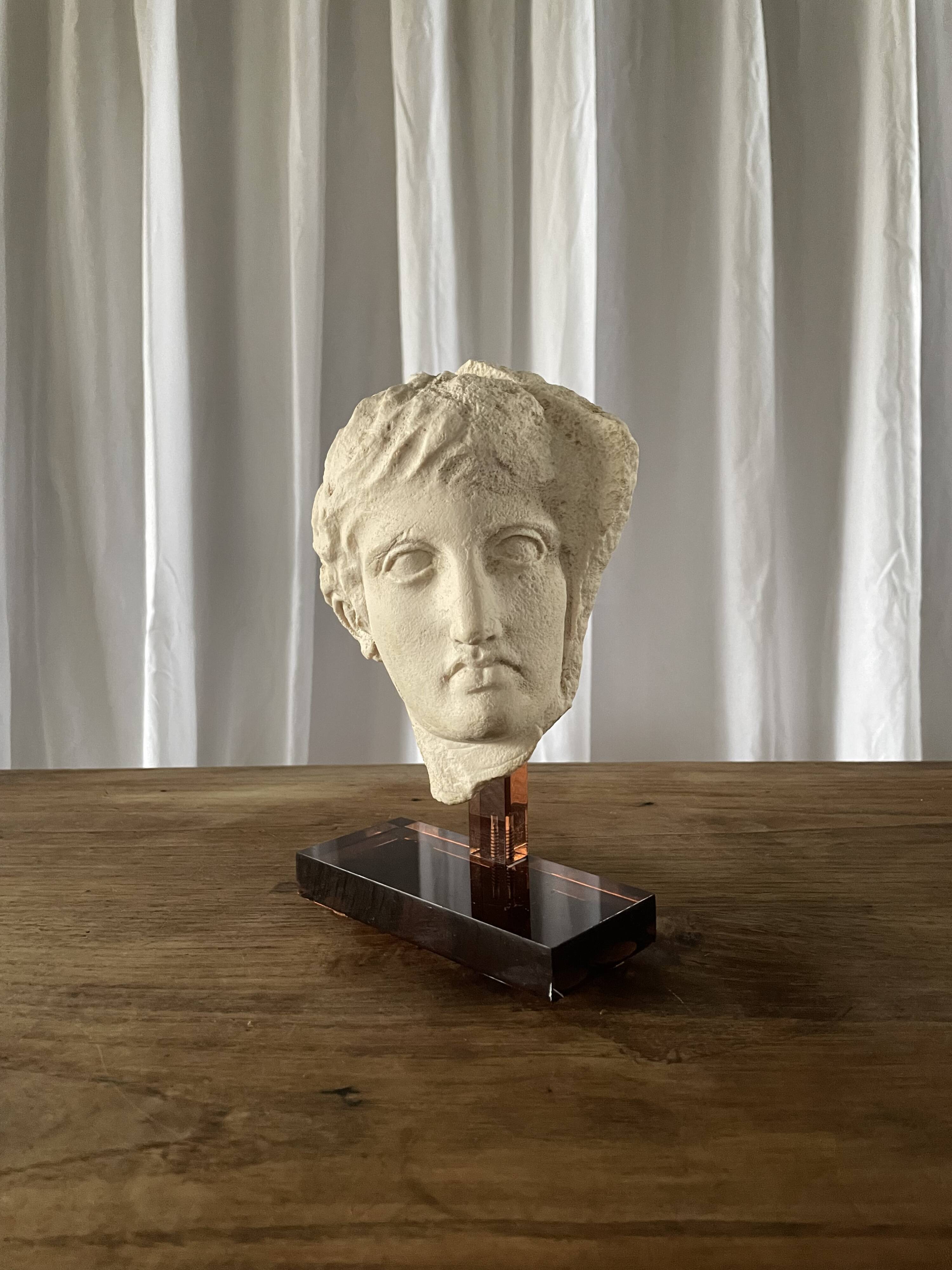 Ancient Greek head – Ephebe – Cast from the Louvre Museum