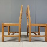 Set of 5 pine wood chairs by GM Mobler, 1960s