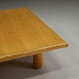 Minimalist ash wood coffee table, 1980s europe.