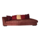 Four-seater meridian with a chaise longue roche bobois model khanami.