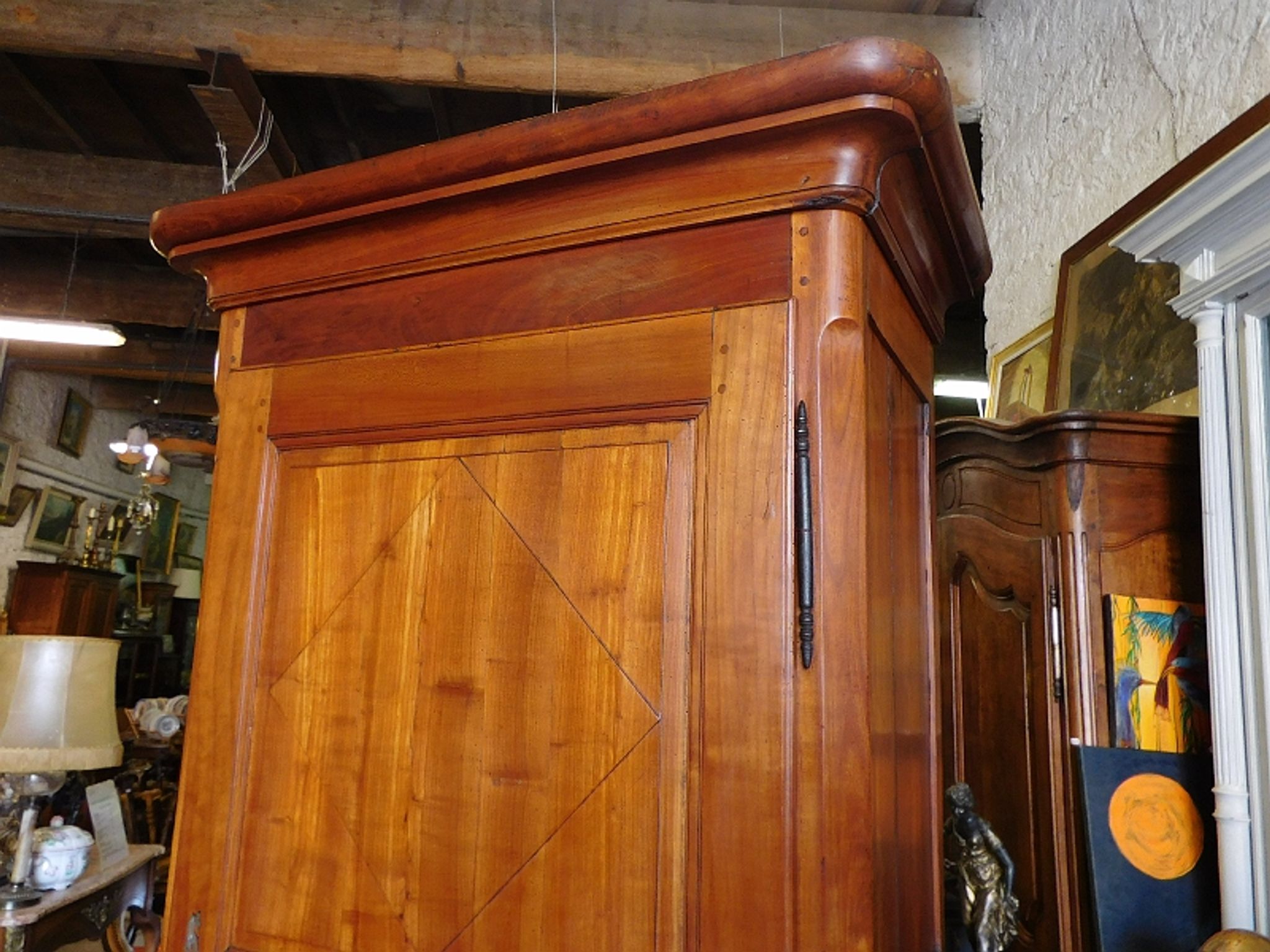 Bonnetiere in cherry 1 door 1 drawer of the xix century