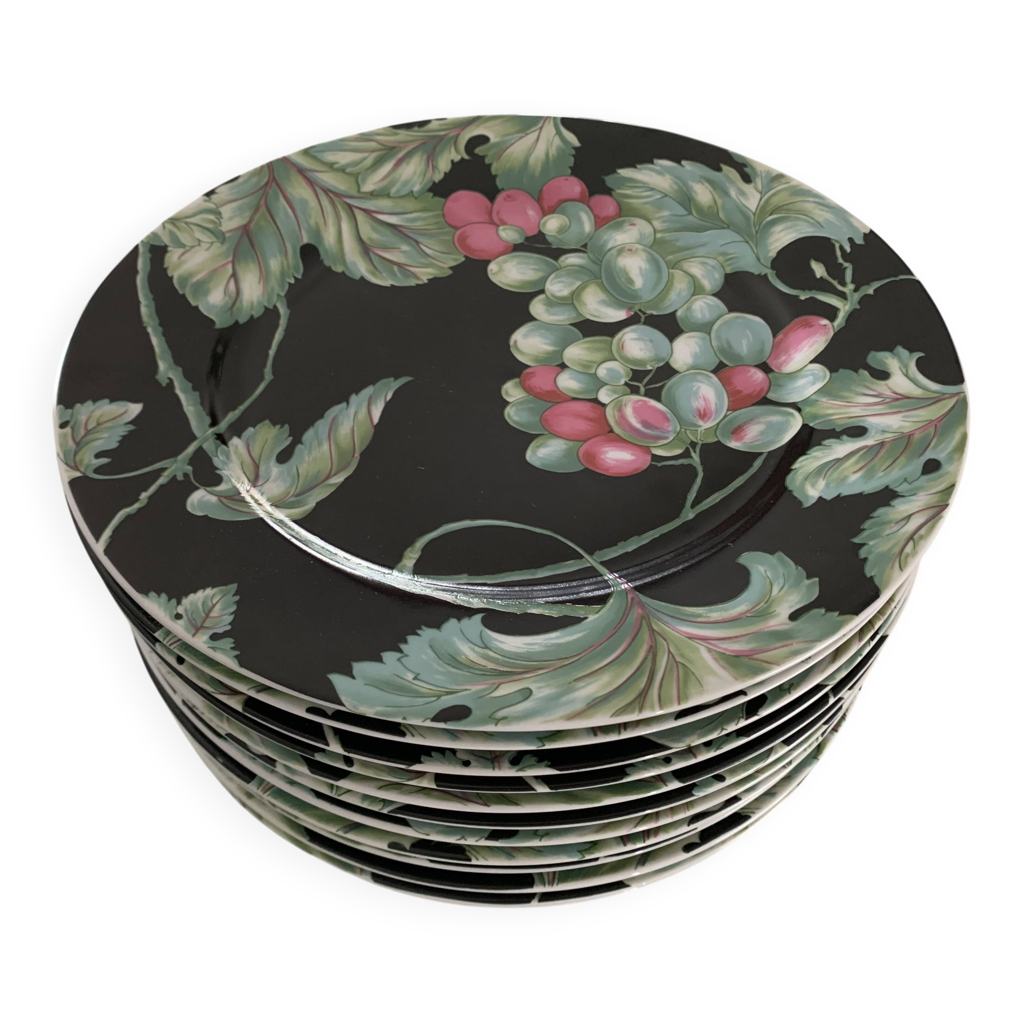 Assiettes « vendange Pierre Frey »