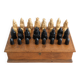 Museum Style Isle of Lewis Chessmen Replica Set with Handcrafted Wooden Box