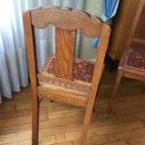 Set of 2 art deco oak chairs