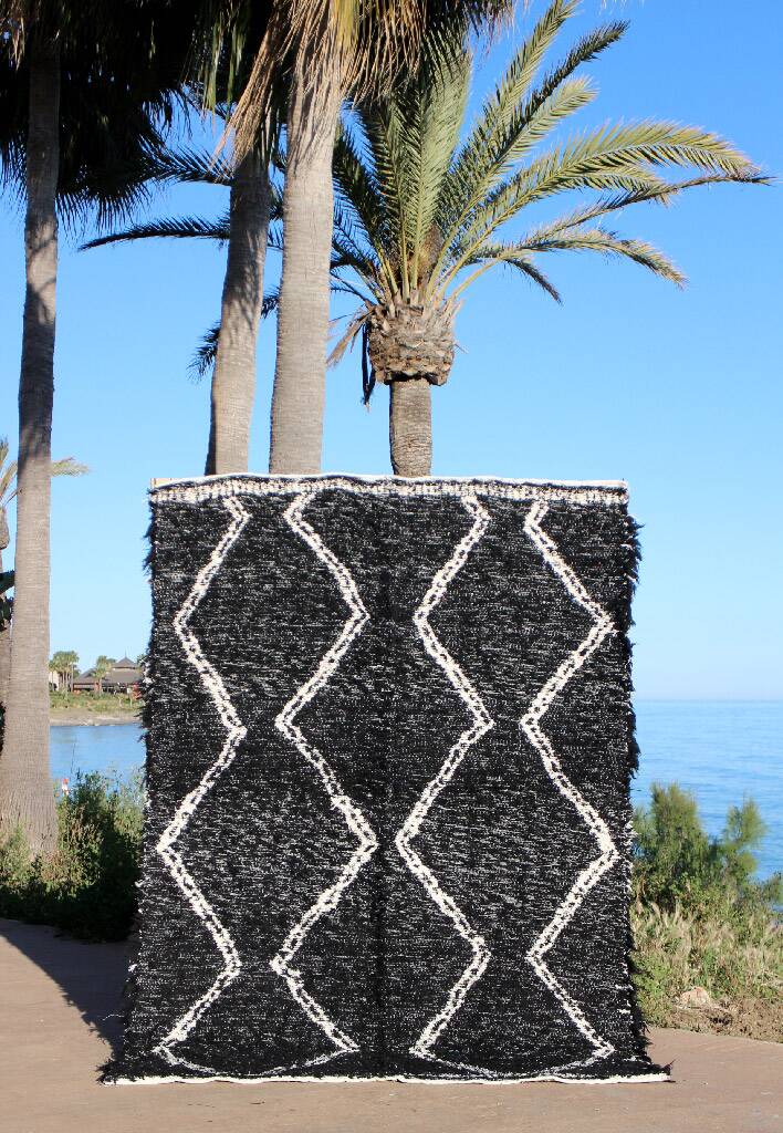 Reversible rug - hand-woven recycled cotton - 170 x 240 cm