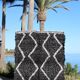 Reversible rug - hand-woven recycled cotton - 170 x 240 cm