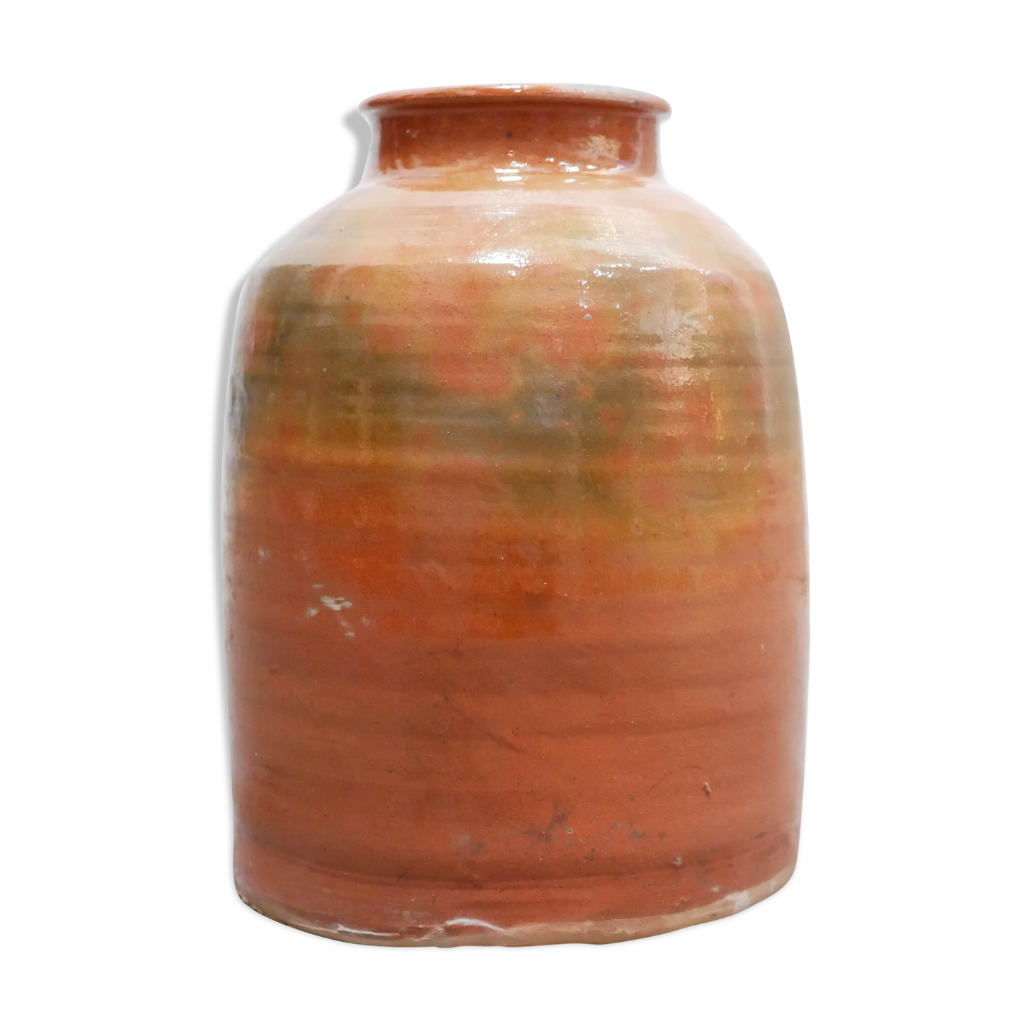 Vintage glazed terracotta pot