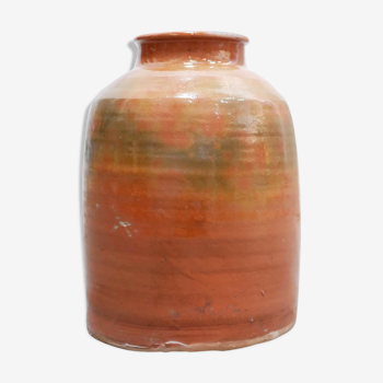 Vintage glazed terracotta pot