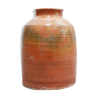 Vintage glazed terracotta pot