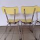 4 yellow Formica chairs