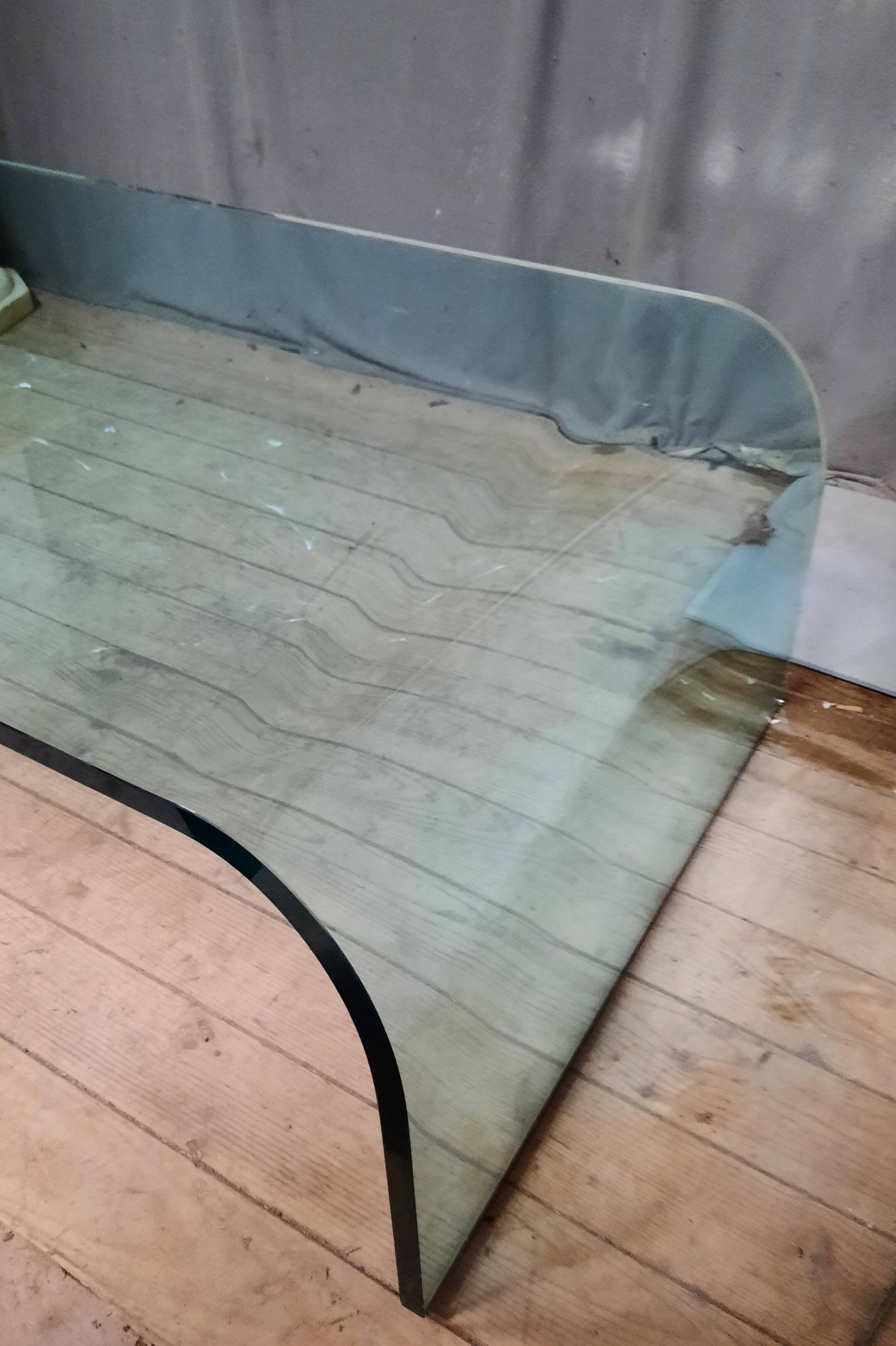 Large glass coffee table