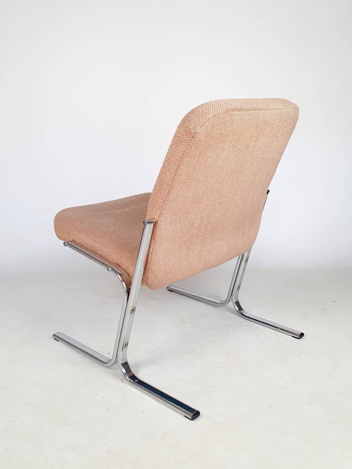Chauffeuse vintage,  tissu et chrome