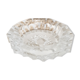 Chiseled glass ashtray