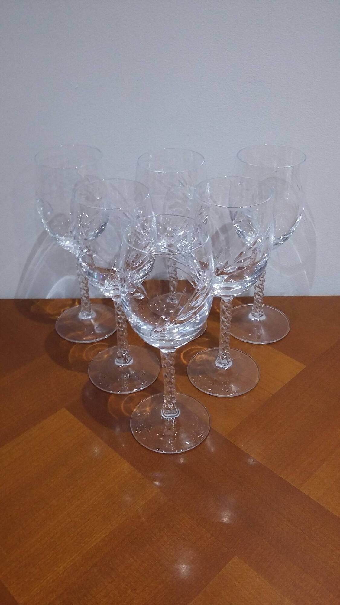 Très Joli Série De 6 Verre A Vin Blanc Epi Fleury En Cristal D'arques