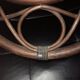 Oval rattan mirror in brown vintage, 72x49 cm