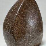 Vase méplat en grès émaillé, années 80
