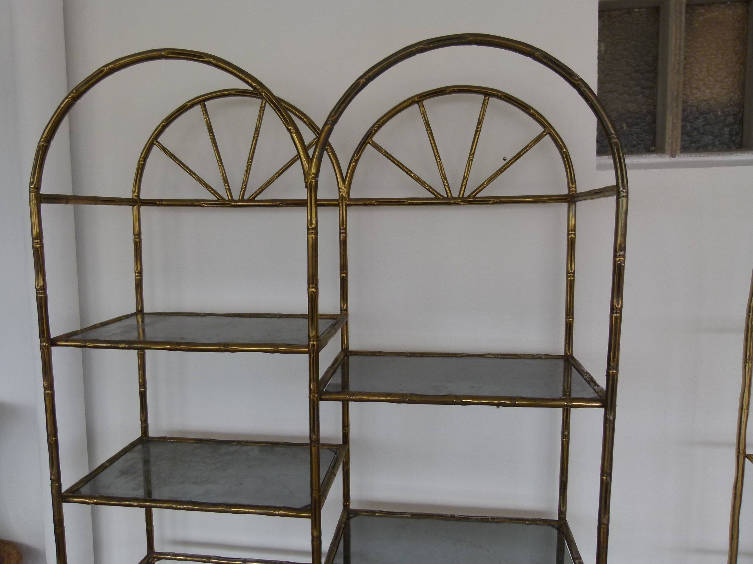 Brass imitation bamboo store display stand