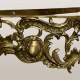 Console murale en bronze et miroir, années 60. Lot de 2