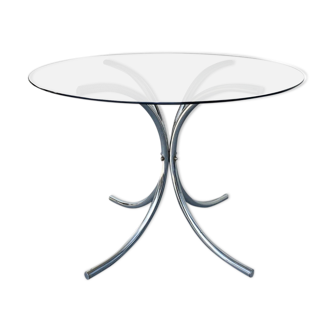 Round table chrome base 1970