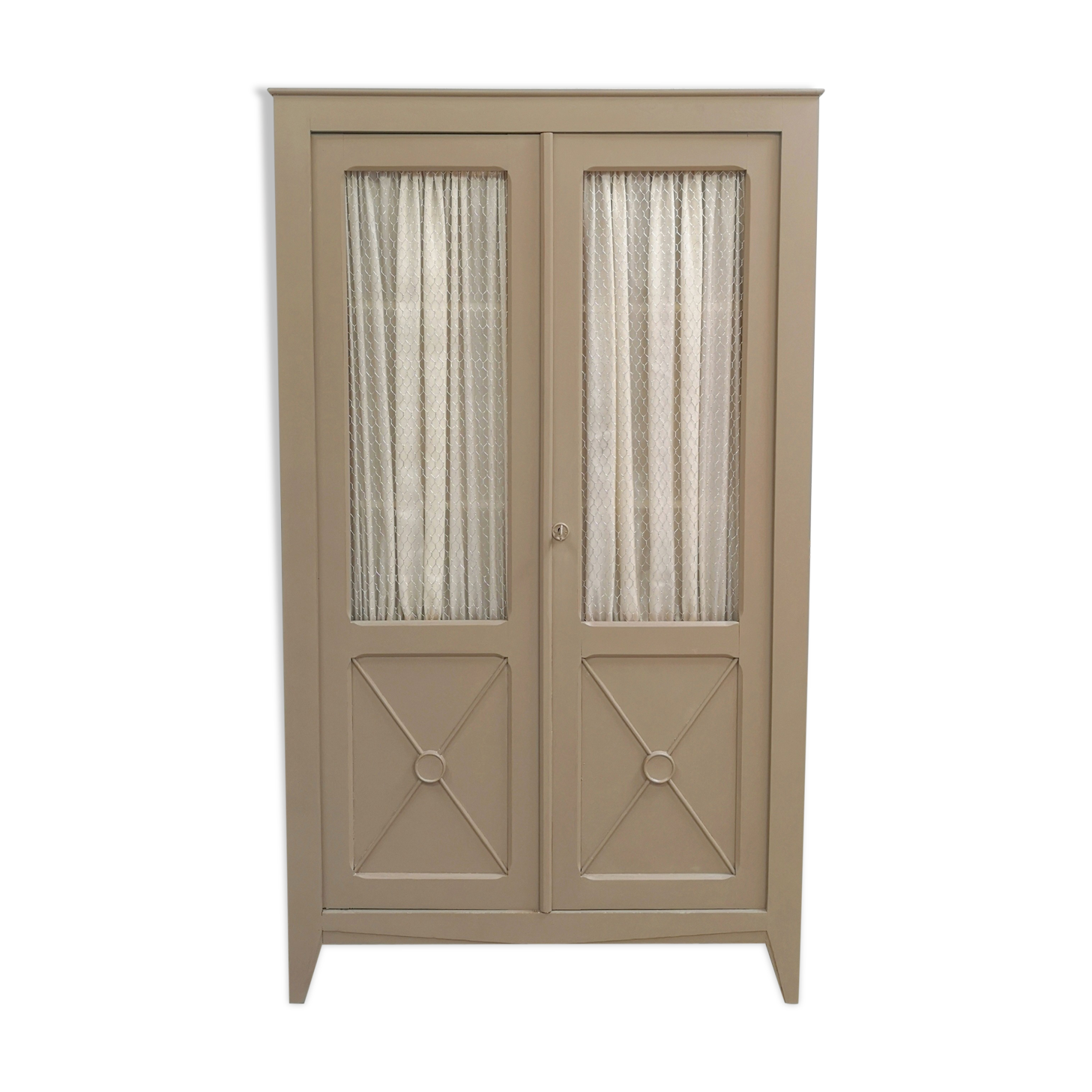 Showcase library cabinet linen patina gustavien shabby