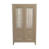 Showcase library cabinet linen patina gustavien shabby
