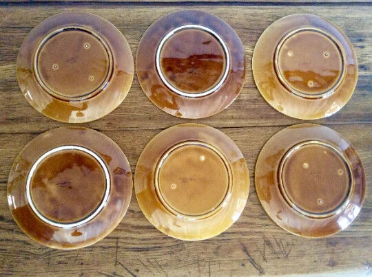 Set of 6 vintage asparagus plates Sarreguemines