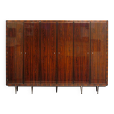 Vintage mid century modern Italian design wardrobe in rosewood, 1960s