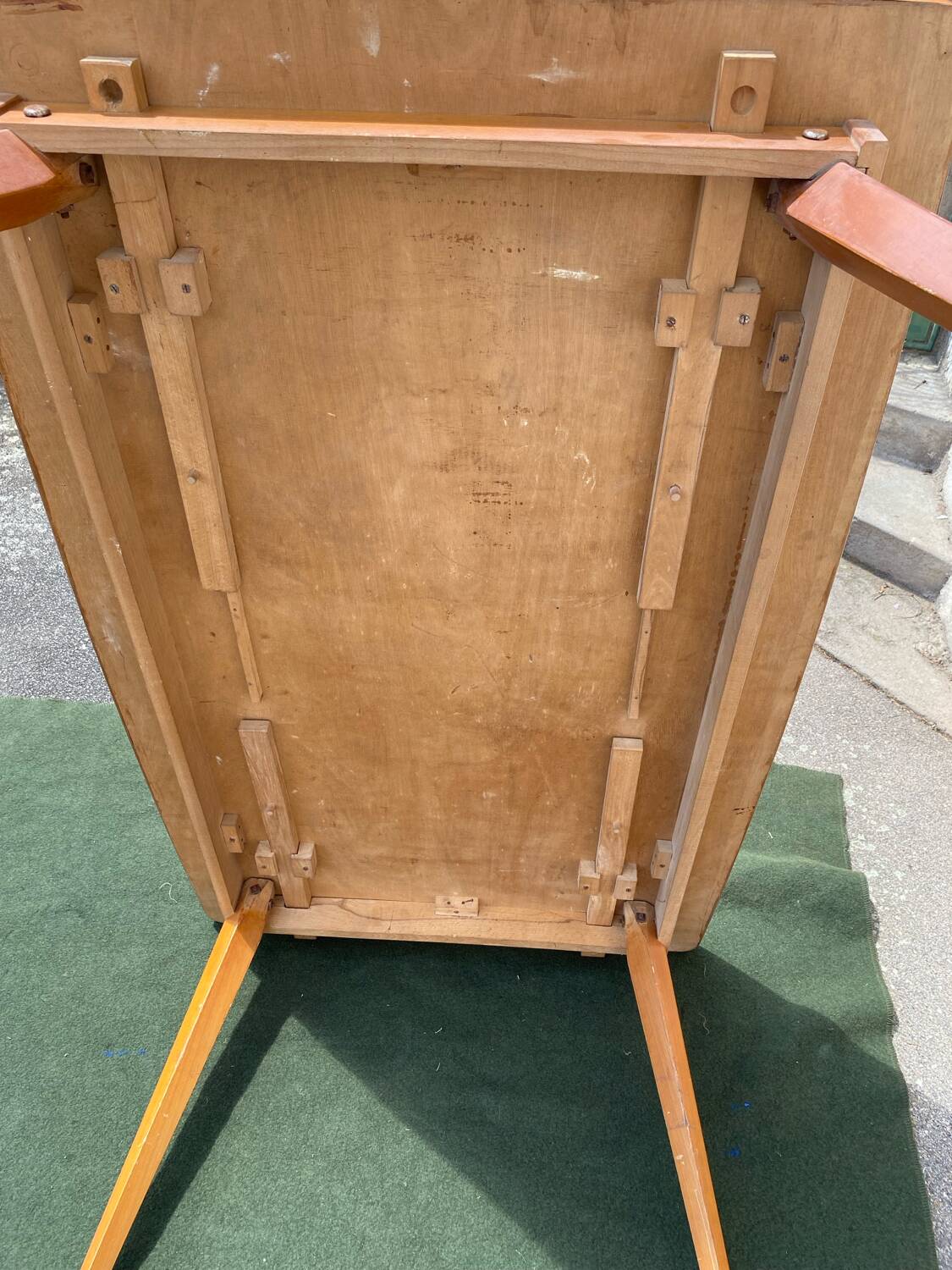 Vintage table with compass legs