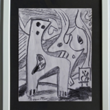 Original abstract drawings by KLAAS BOONSTRA