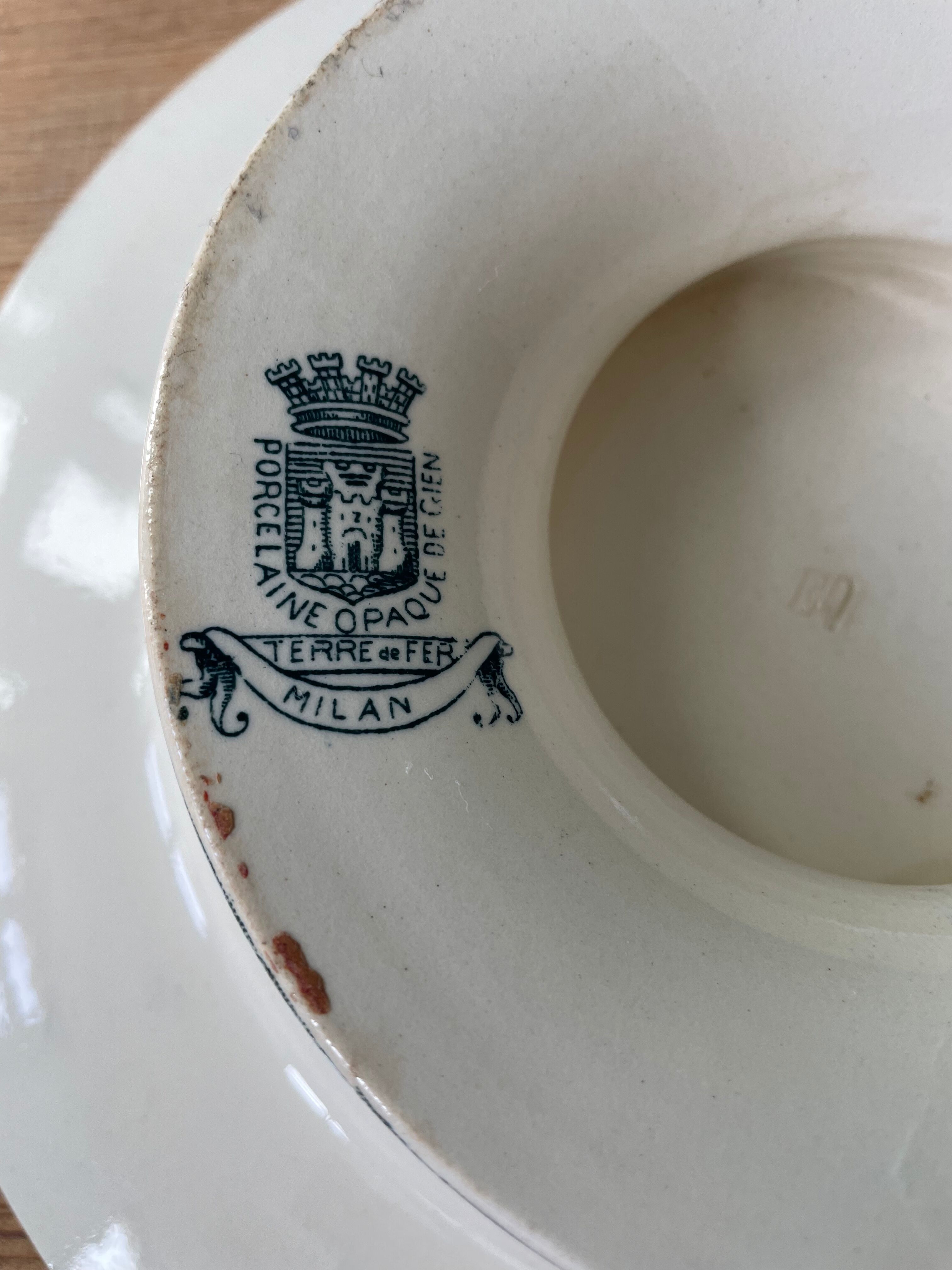 Compotier Terre de Fer, Milan collection, Gien porcelain