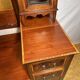 Console d'entrée/coiffeuse vintage édouardienne incrustée – 1900-1910
