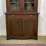 Early 20th century English two-section mahogany bookcase