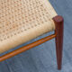 Lot de six chaise moeller, denmark, modèle 75, denmark