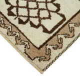 Tapis coureur beige oriental ancien fait à la main 100 cm x 323 cm