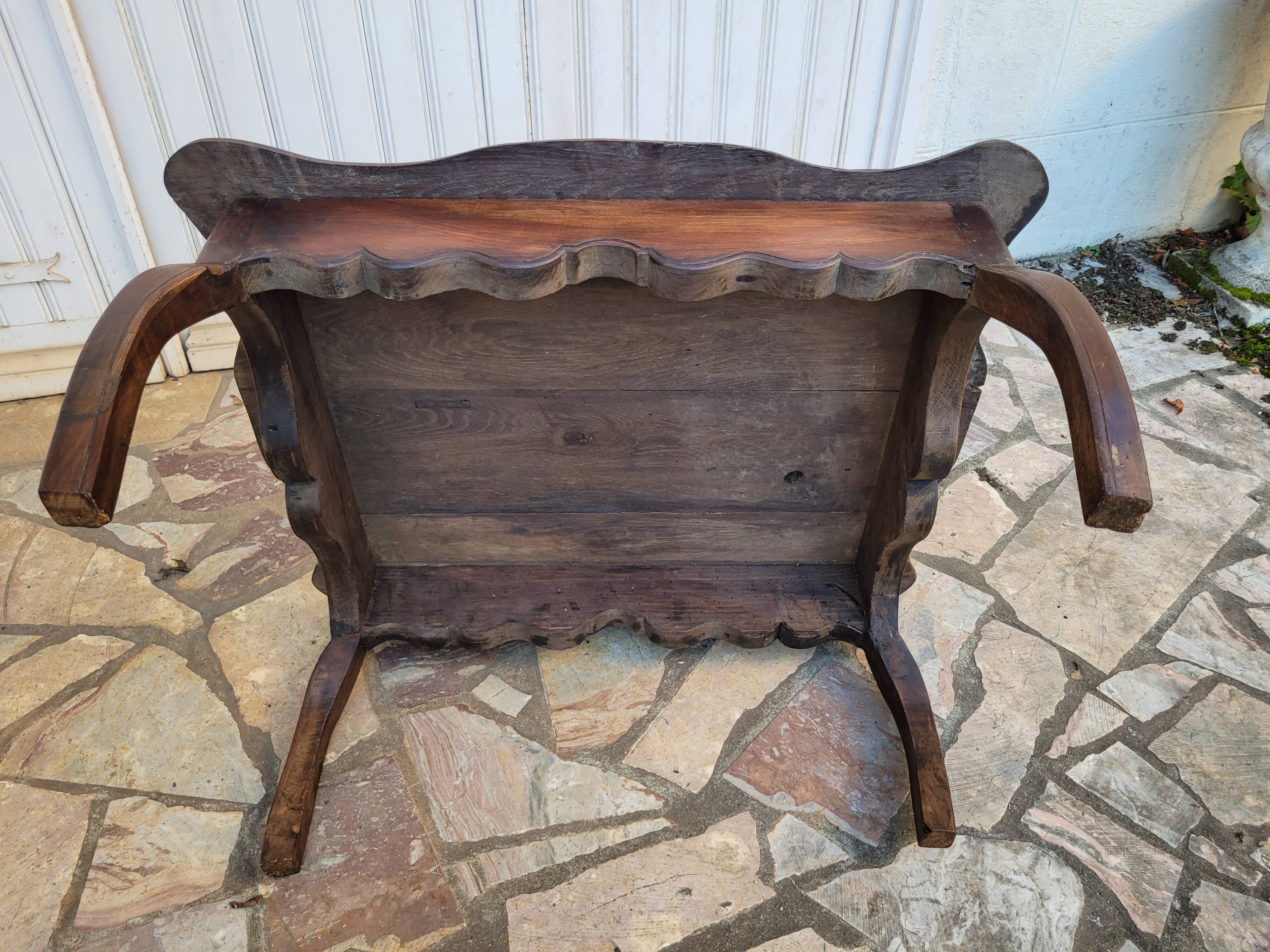 Antique solid wood coffee table