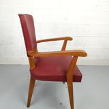 Vintage red bridge chair