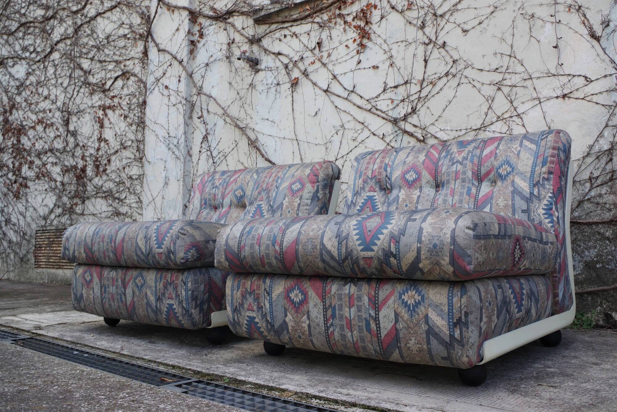 Amanta armchairs by Mario Bellini for B & B Italia / C & B Italia, 1970s, Set of 2