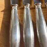 12 large Christofle Ribbons silver metal knives