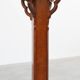 Art Deco oak pedestal with pierced brackets and cross base, Belgium 1920s