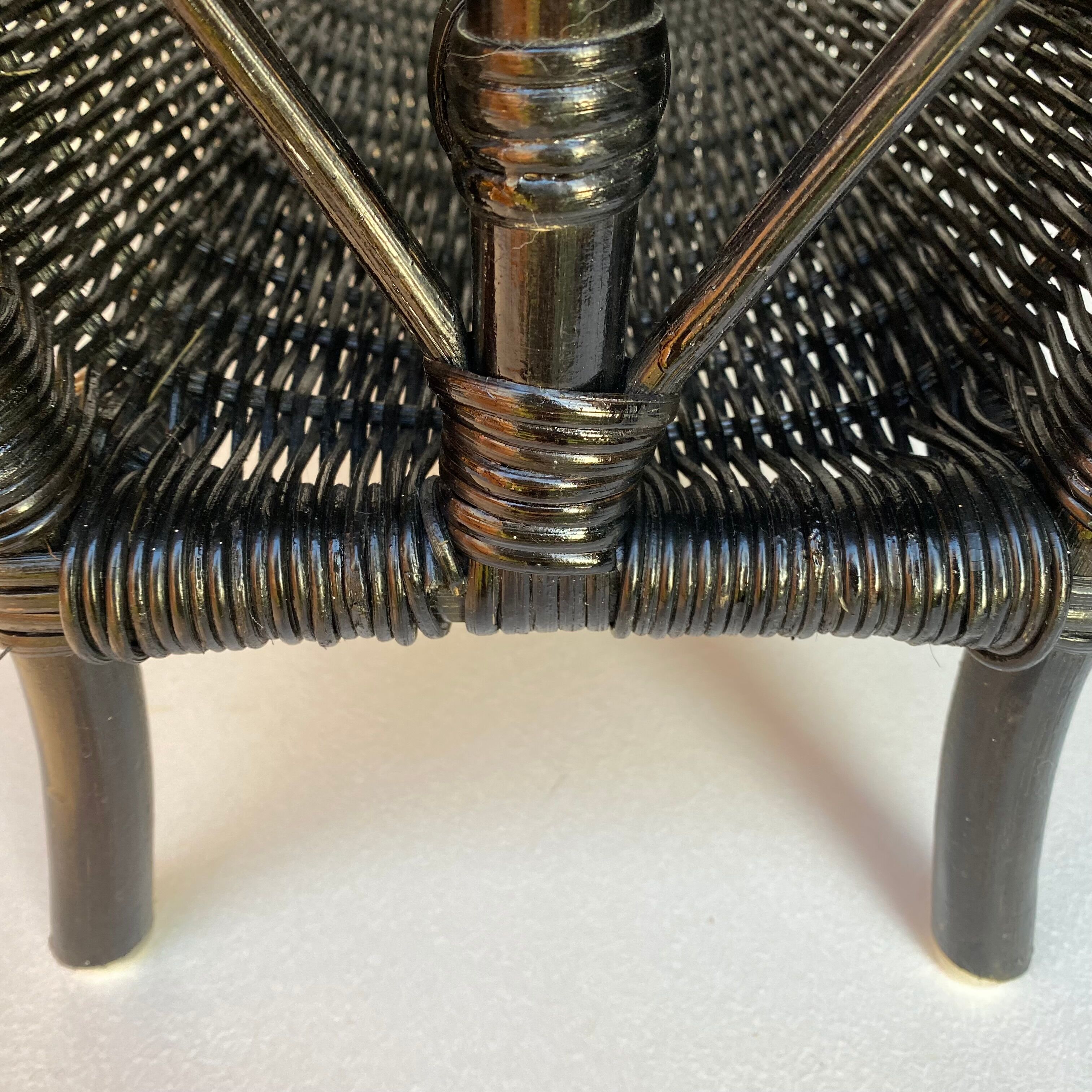 Vintage rattan magazine rack