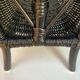 Vintage rattan magazine rack